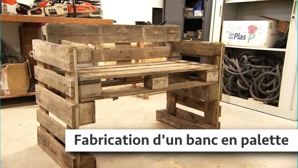 Atelier du jardin : Fabrication d'un banc en palette