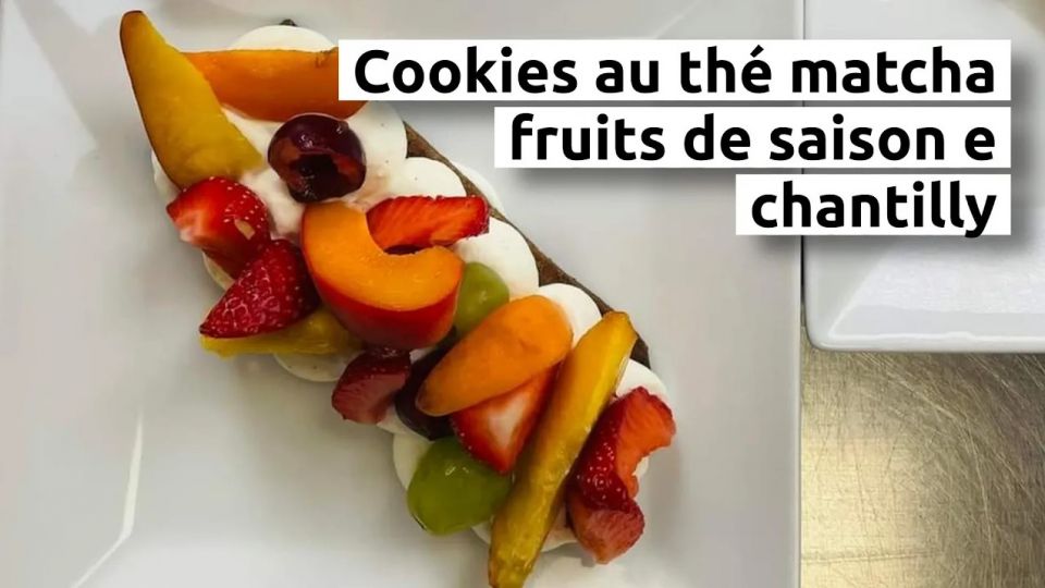 A feu doux : Daily des Saveurs #05 Cookies au thé matcha, fruits de saison et chantilly
