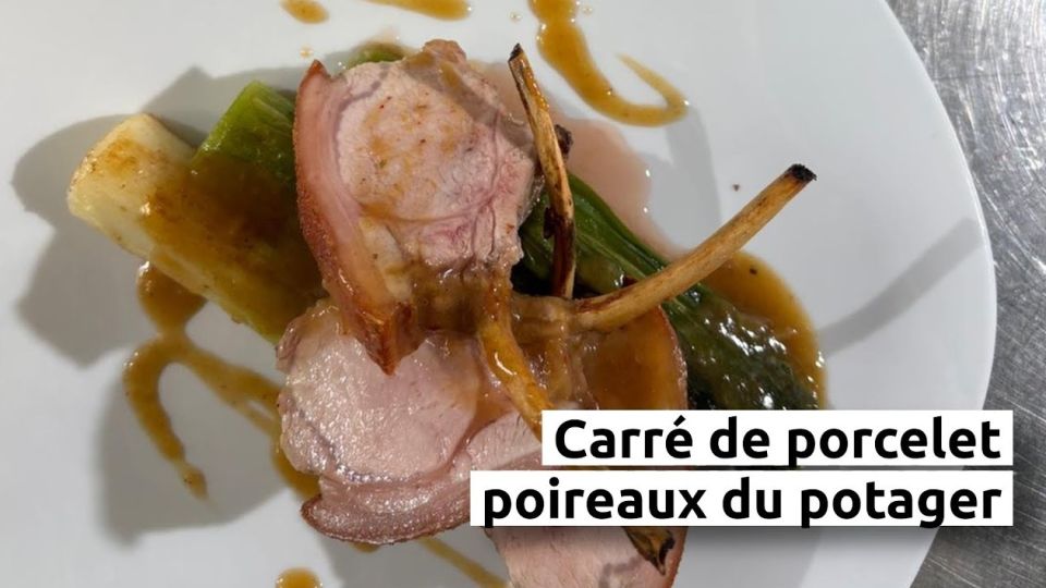 A feu doux : Le Gaigne #4 Carré de porcelet et poireaux du potager