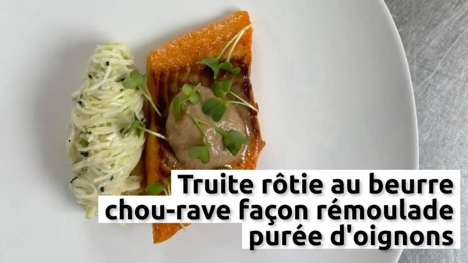 A feu doux : La Mangeoire #02 Truite, chou-rave façon rémoulade, purée d'oignons