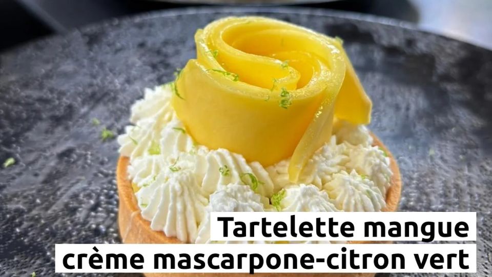 A feu doux : L'Ebresse #05 Tartelette mangue, crème mascarpone-citron vert