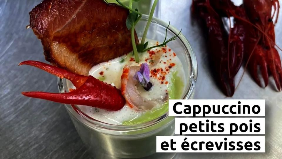 A feu doux : La Résidence #01 Cappuccino petits pois et écrevisses