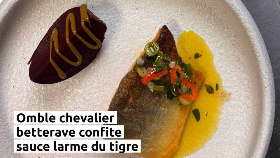 A feu doux : Âmes Soeurs #3 Omble chevalier & betterave confite, sauce larme du tigre