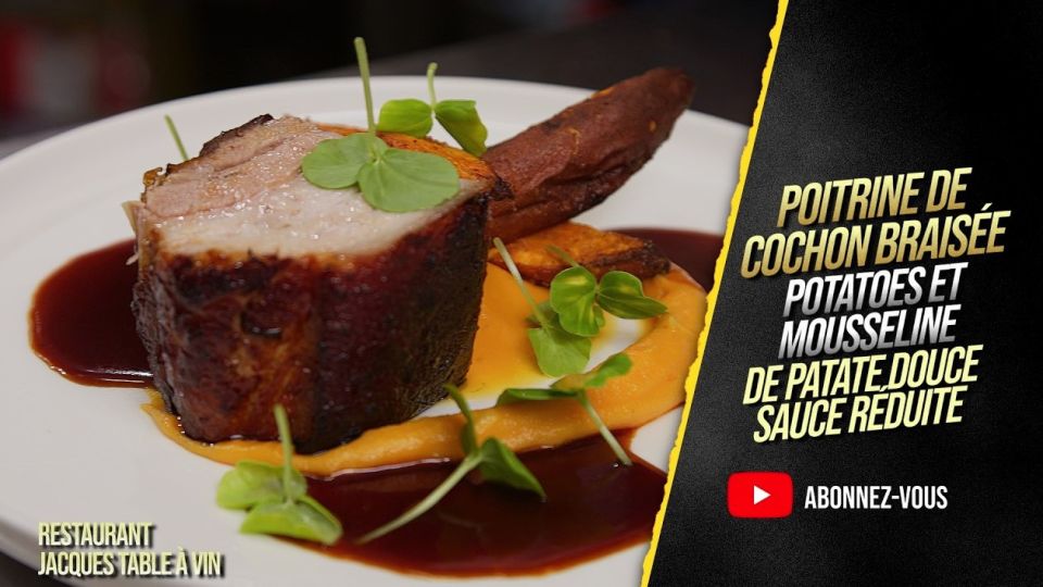 A feu doux : Jacques-Table à Vin #03 Poitrine de cochon braisée, potatoes de patate douce