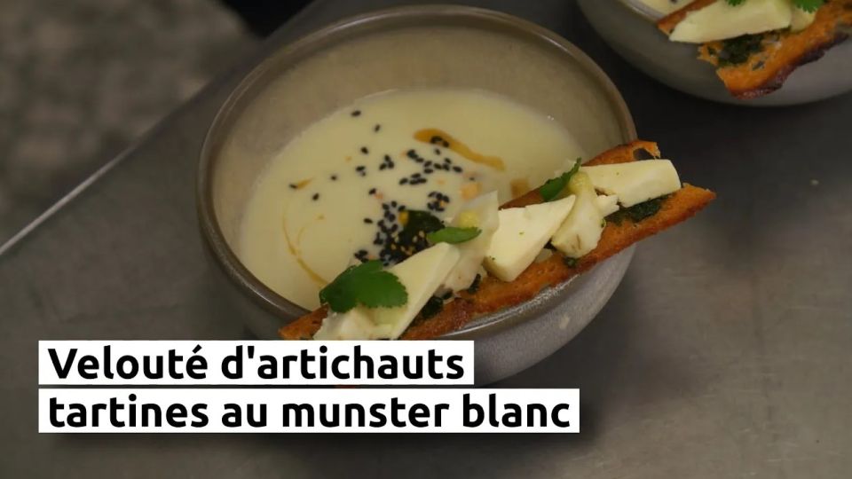 A feu doux : Les Ménestrels #3 Velouté d'artichauts, tartines au munster blanc