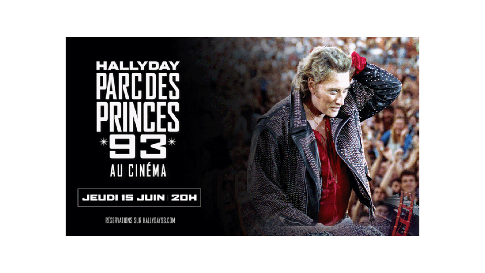 Johnny Hallyday, le concert du parc des princes 93 en salle de cinéma</BR>