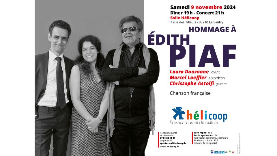 Hommage à Edith Piaf le 9 novembre au Saulcy