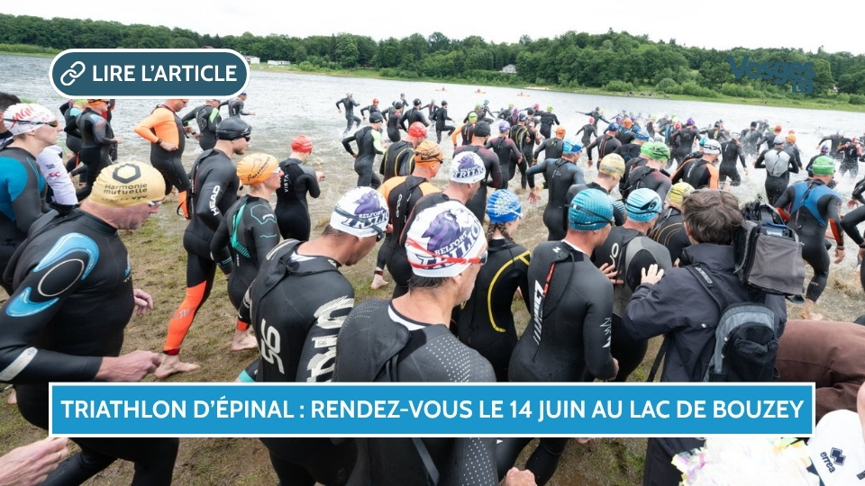 Triathlon d’Épinal : rendez-vous le dimanche 14 juin au lac de Bouzey