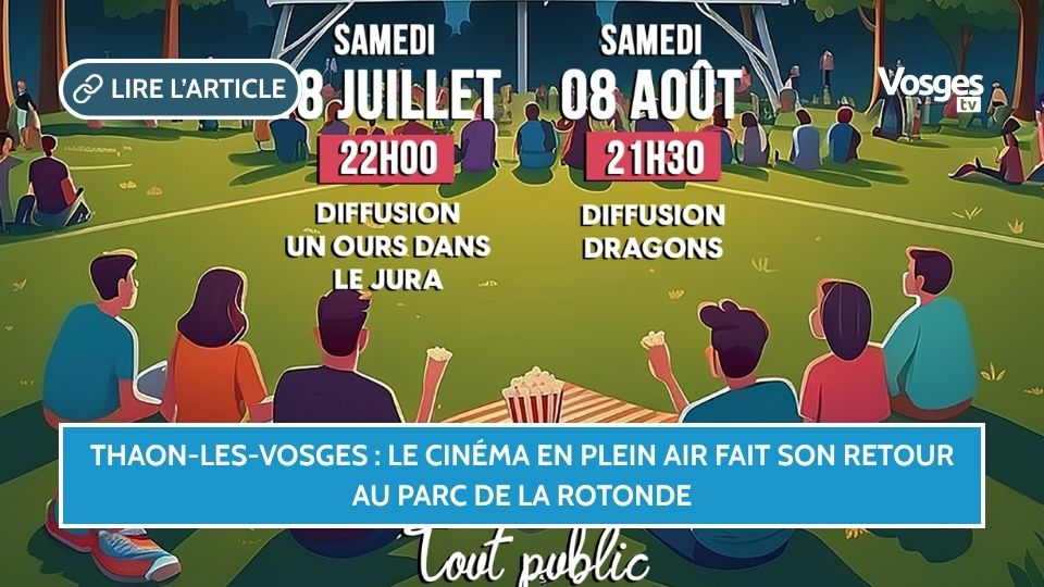 Thaon-les-Vosges : le cinéma en plein air fait son retour au parc de la Rotonde