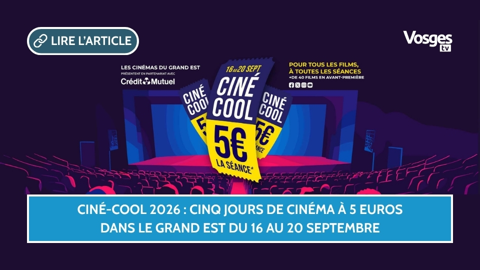 Ciné-Cool 2026 : cinq jours de cinéma à 5 euros dans le Grand Est du 16 au 20 septembre